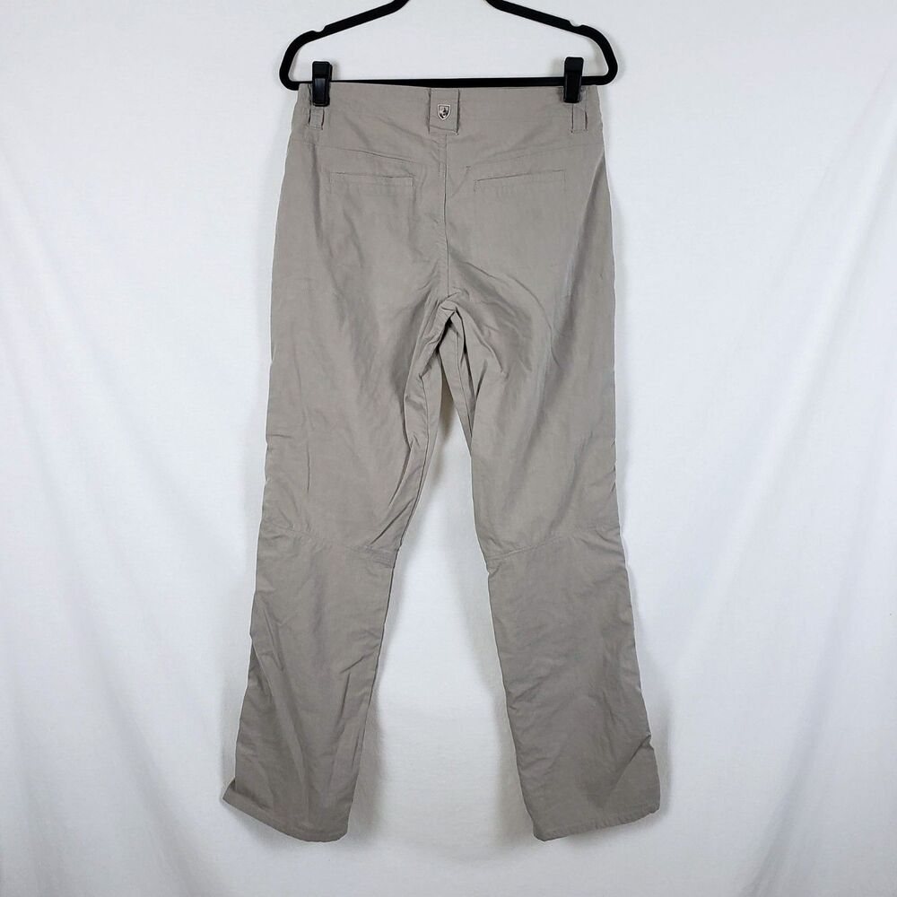 Kuhl Spire Roll Up Pants Womens 8 Tan Articulated Knee Hiking Gorpcore Low Rise - Picture 2 of 8